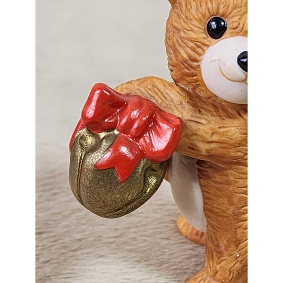 Hallmark Cinnamon Bear w/ Jingle Bell 2 1/2" Ornament Christmas Holiday 1984 Vtg - Picture 3 of 12